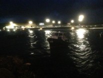 High spring tide at Hayle at 06:30. There is flooding on the causeway by Quay House