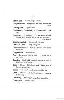 Conkerbell, Cockabell or Cockerbell. An icicle. Cornish dialect