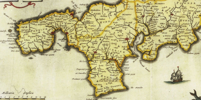 1646 | Cornvbia sive Cornwallia | Joan Blaeu