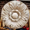 John Soane Rose roundel, hand carved in Portland stone, & delivered to Pitzhanger Manor in Ealing | @TomStoneCarver