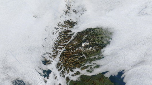 Scotland - cloud flowing through and filling up the glens and lochs